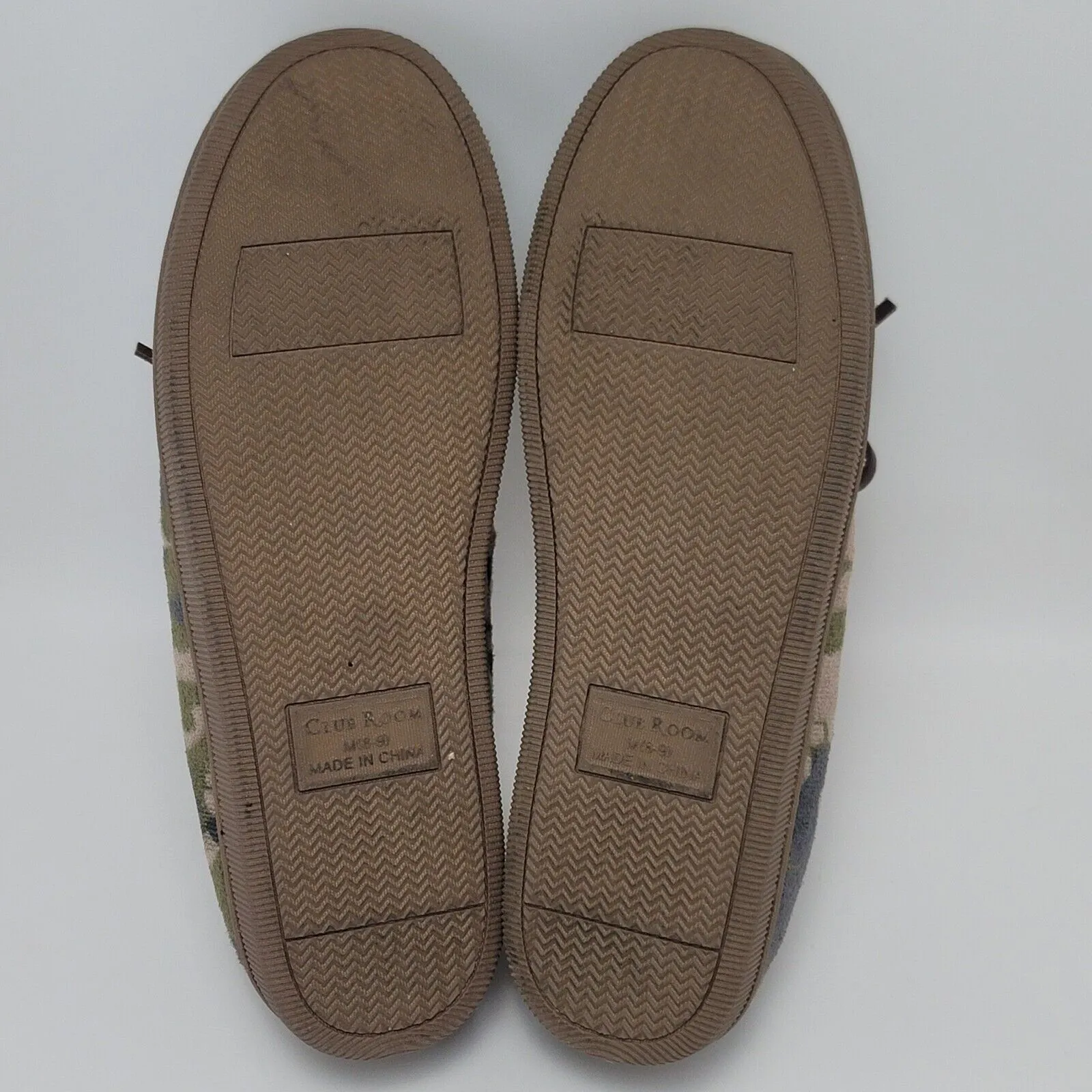 Club Room Faux Fur Lining Camouflage Moccasin Slip On Boat Shoes Size M 8 - Image 10