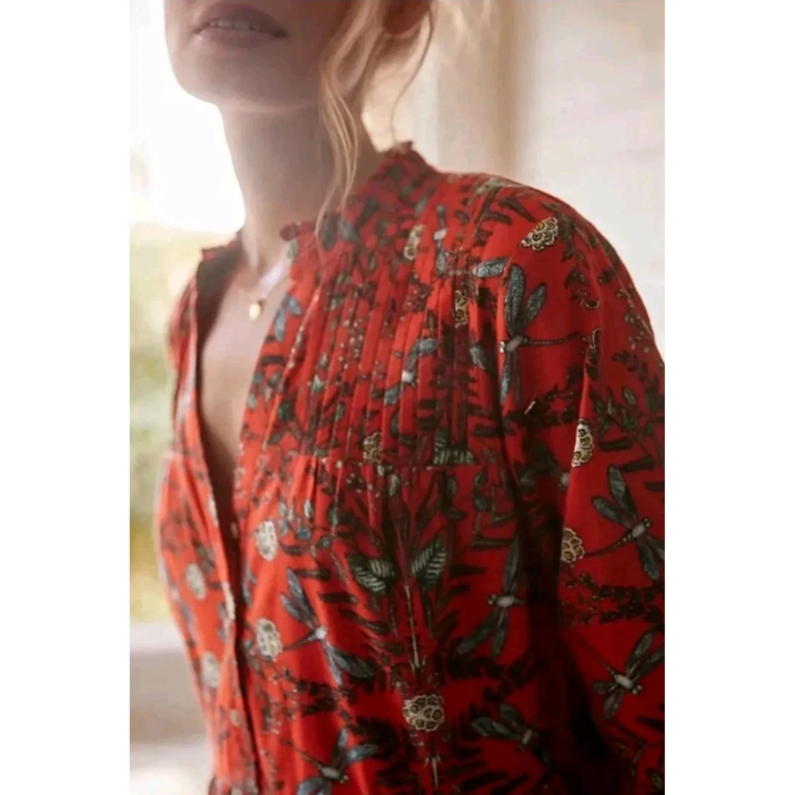 Anthropologie Kelly Louise Judd Flannel Whimsical Flannel Sleep Mini Dress Small - Image 2