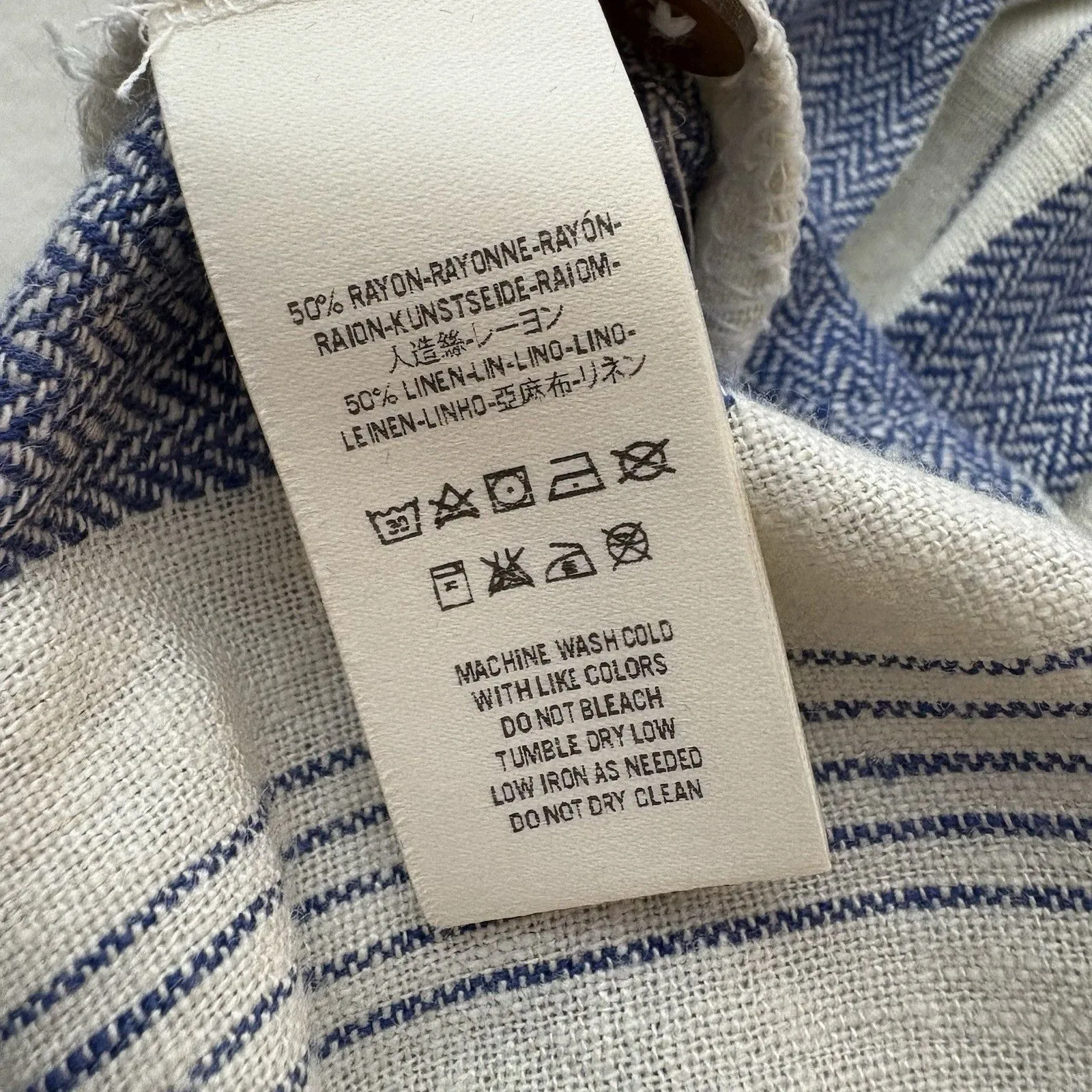 Jen's Pirate Booty Imperial Jumpsuit Linen Blend Striped Romper Size Medium - Image 6