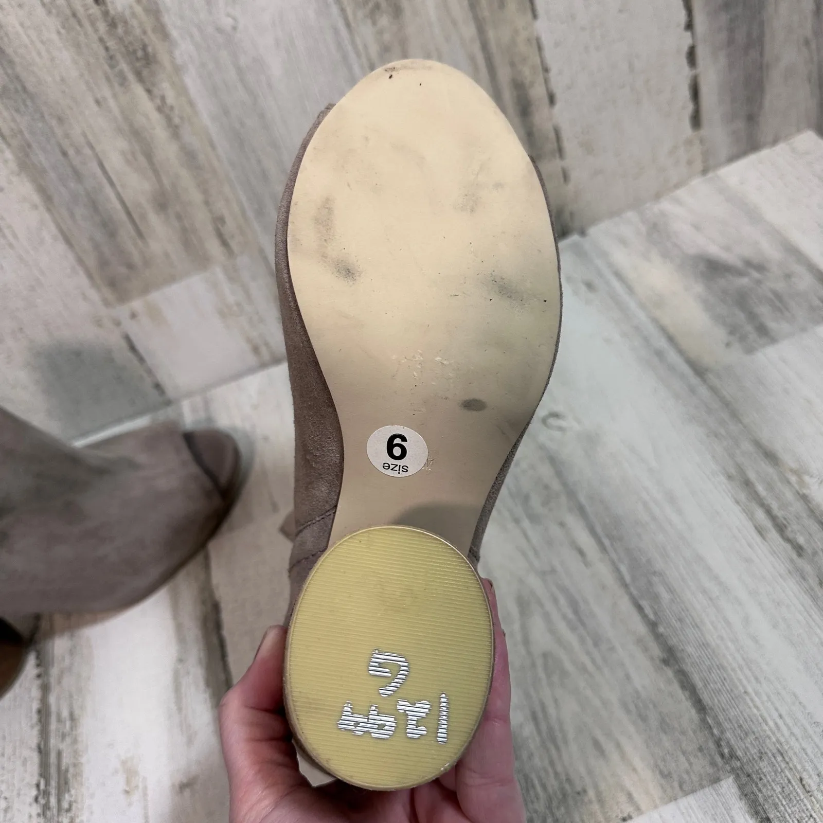 Jeffrey Campbell Grey Suede Booties Sz 9 MSRP $165 Open Toe Block Heel Chic - Image 5