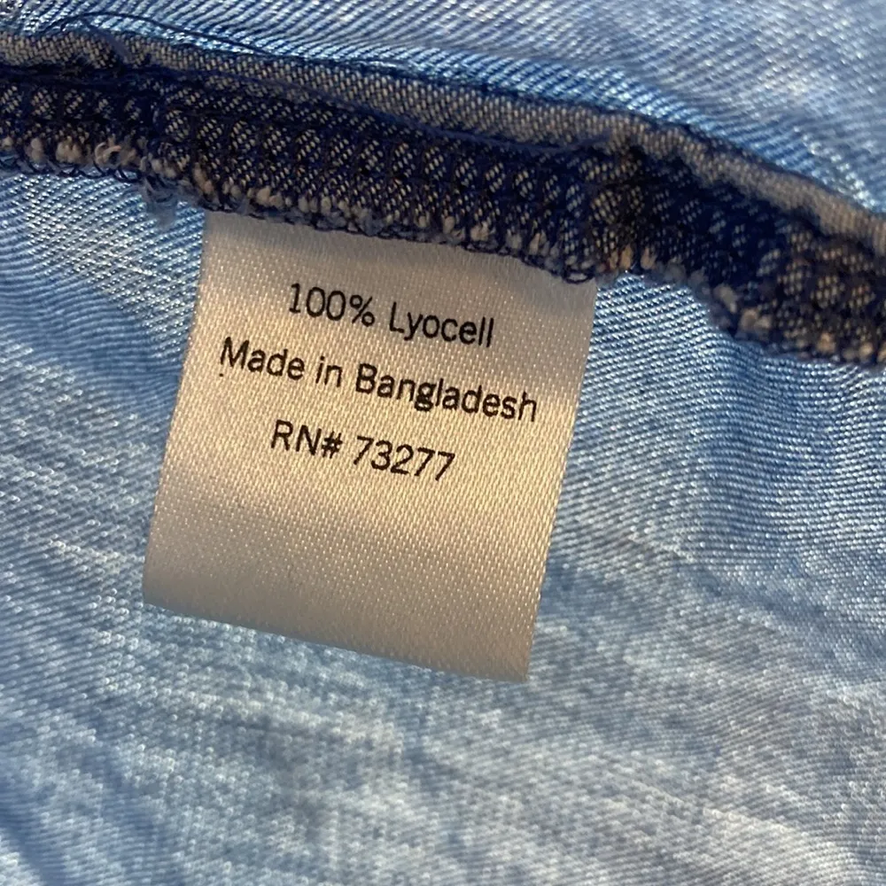 EVRI cap sleeve loose for chambray top semi casual office everyday transitional Size 3X - Image 5