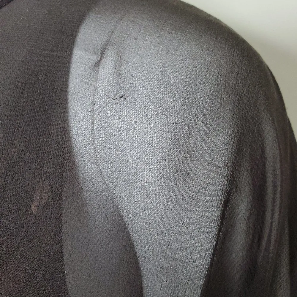 Elie Tahari Silk Sheer Overlay Sequin Blouse - Image 14