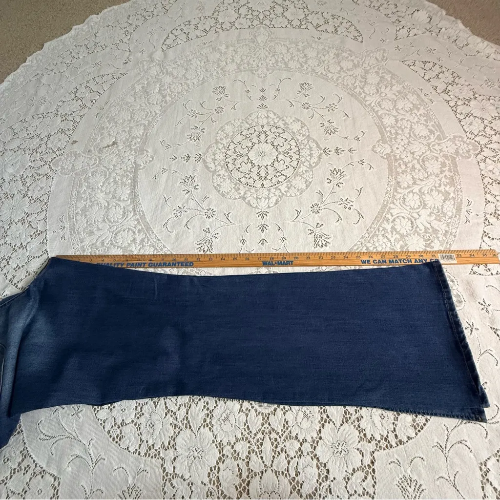 Vanilla Star Women's Dark Blue High Rise Skinny Kick Distressed Jeans Size 14 - Image 11