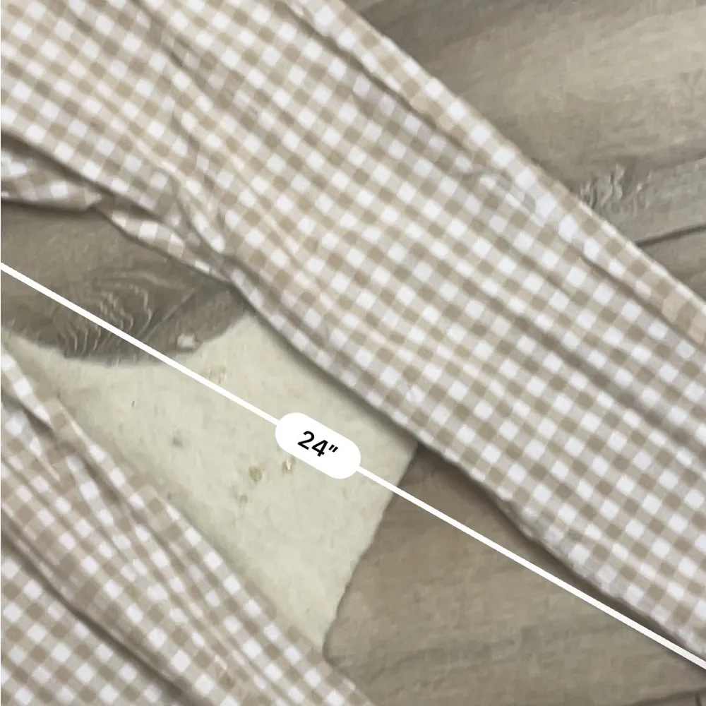 Urban outfitters tan white gingham pants - Image 5