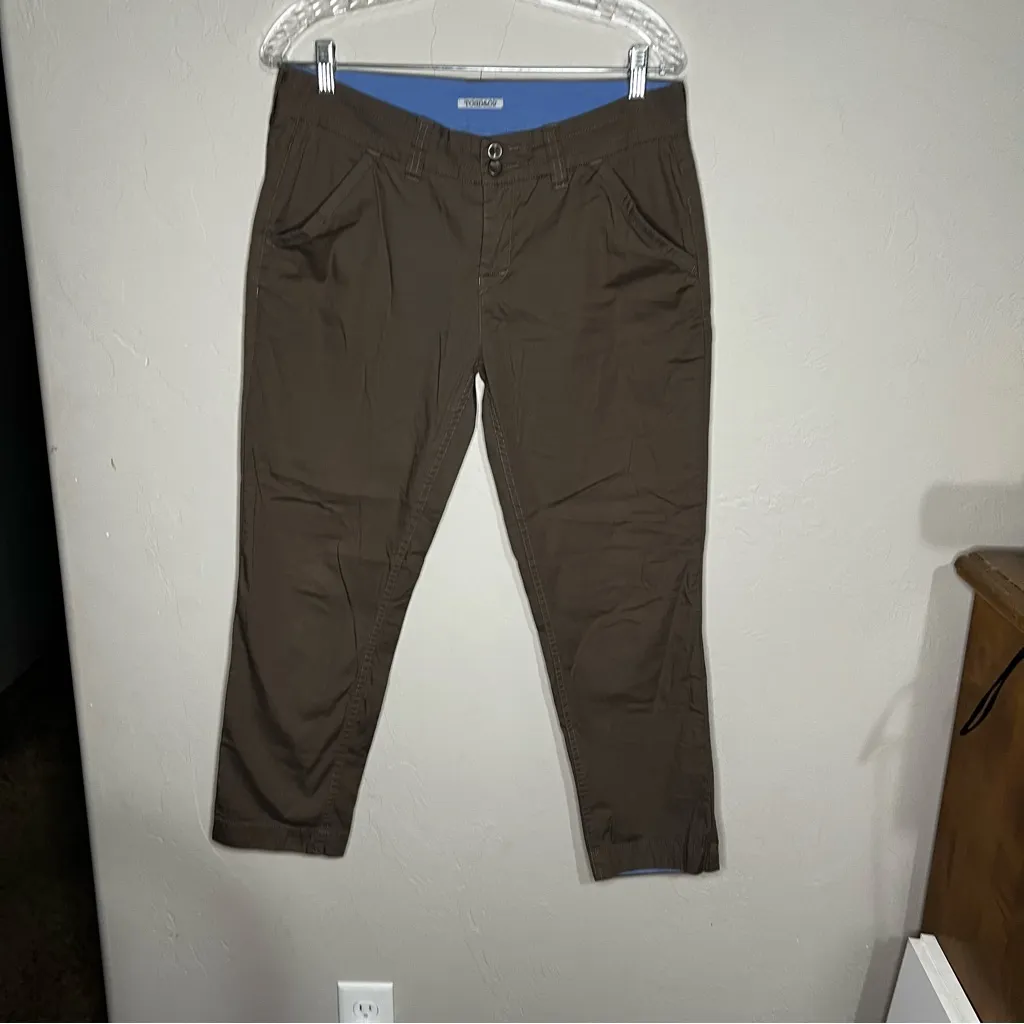Toad&Co Choco Brown Ella Ankle Chino Organic Cotton Nylon Spandex Blend Pants Size 8 - Image 2