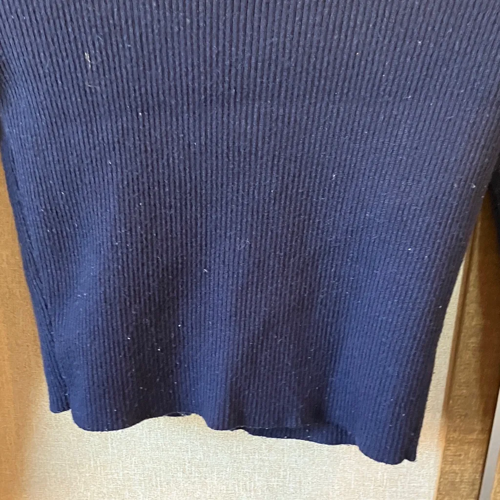 Forever 21 Deep Blue junior Ribbed cropped Cardigan small - Image 8