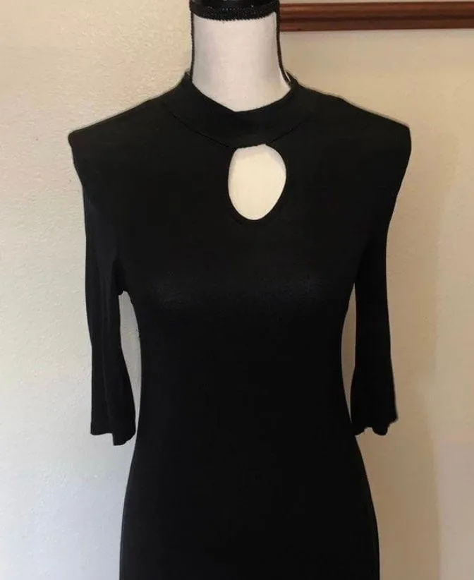 Rue 21 black keyhole Asymmetrical knee length dress - Image 2