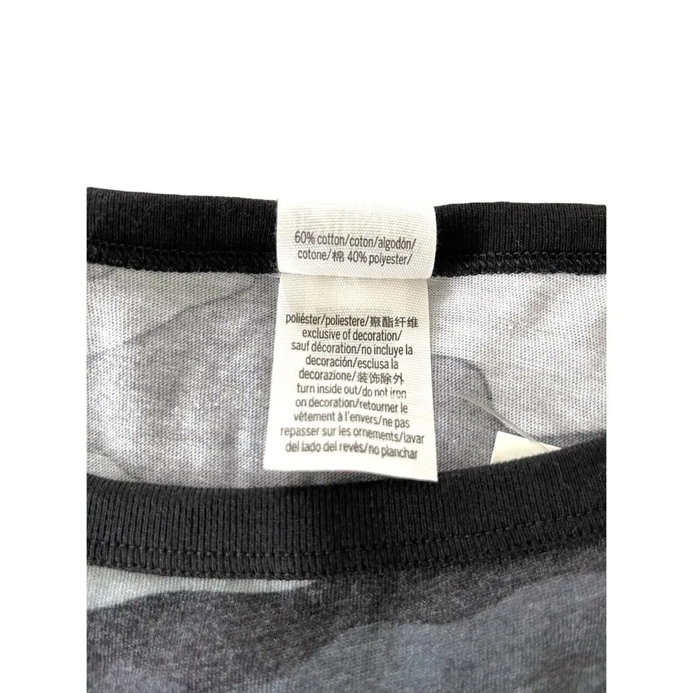 VICTORIA'S SECRET PINK GRAY CAMOUFLAGE CAMO DOG PERFECT TEE SHIRT SIZE S - Image 4