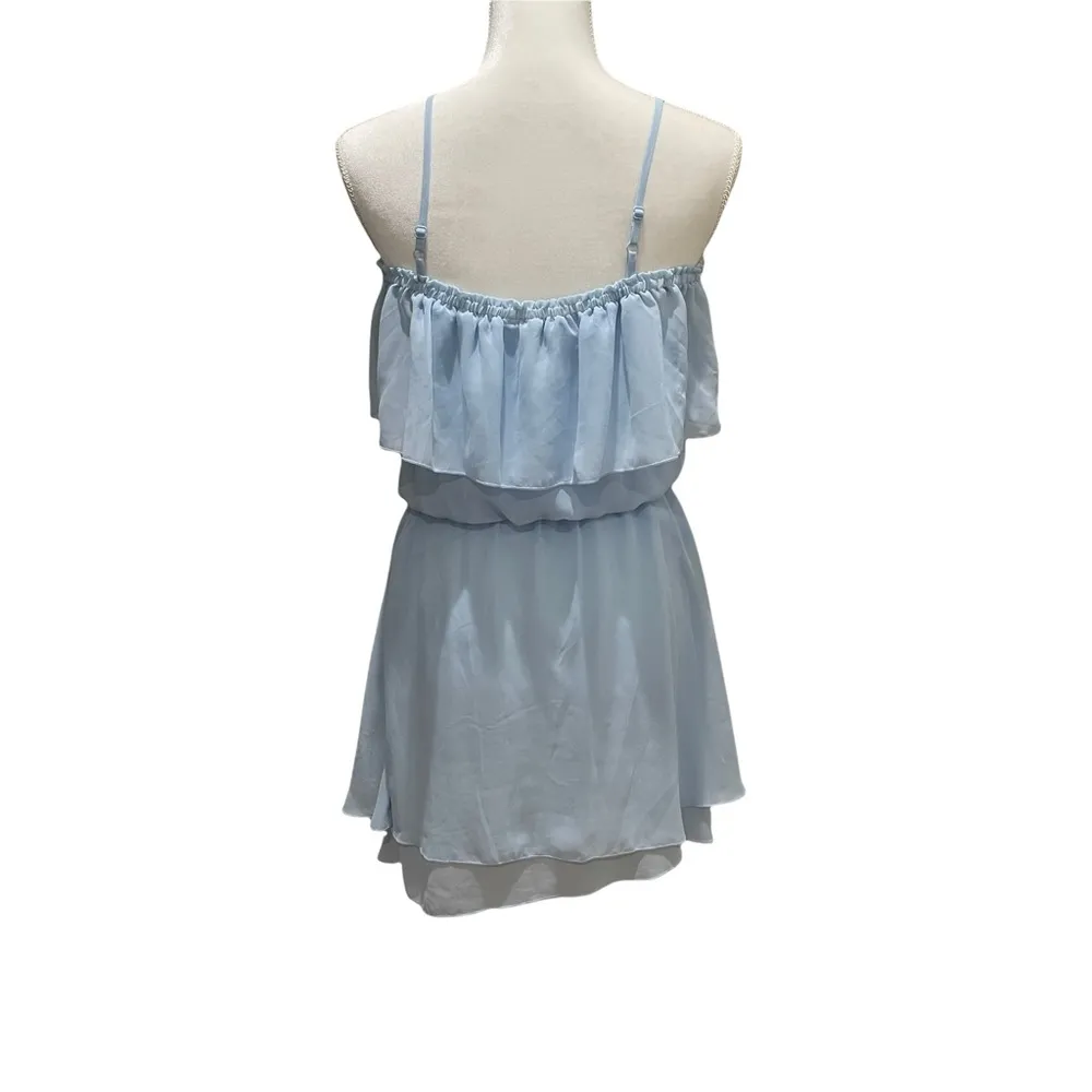 Divided H&M Off the Shoulder Dress Light Blue Size 8 - Image 6