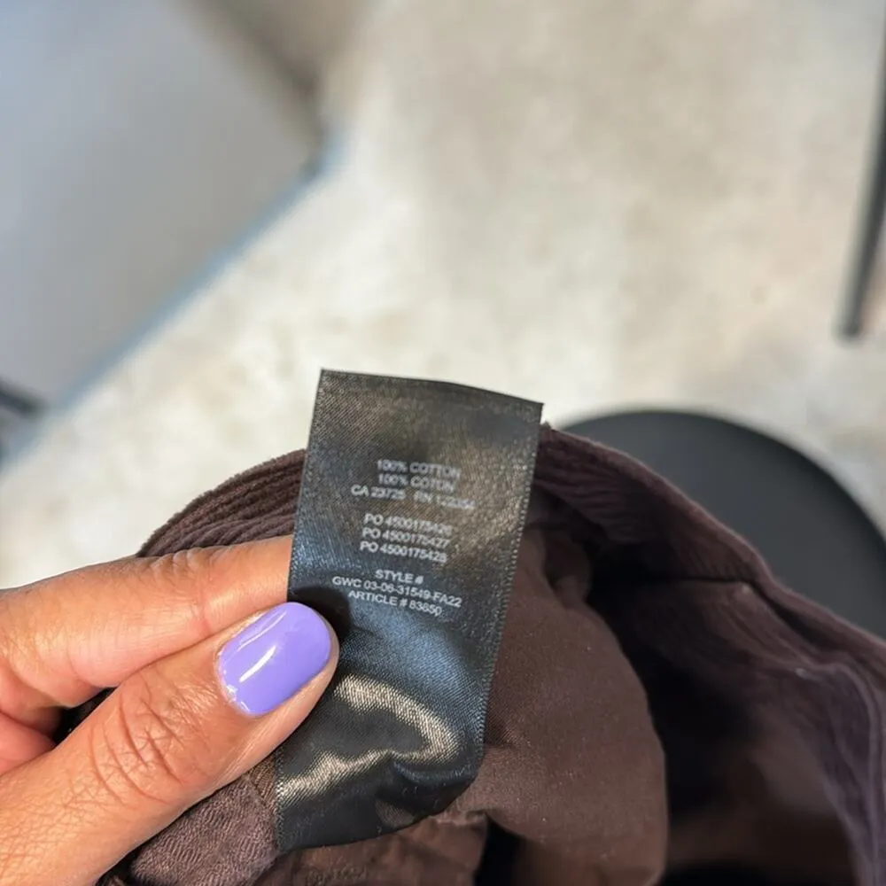 Aritzia TNA ripcord corduroy pant high waisted wide leg relaxed fit size 2 - Image 15