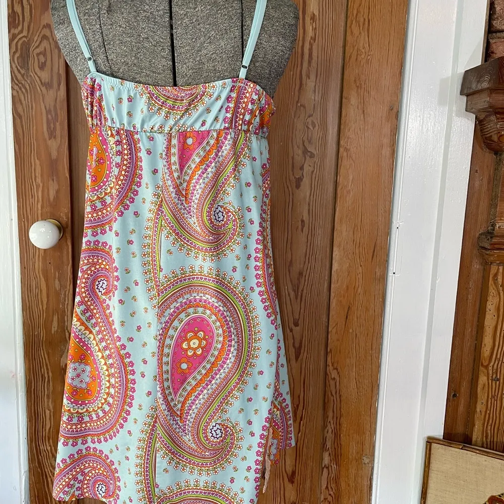 Betseyville Betsey Johnson Vintage Y2K Paisley Bow Detail Slip Dress - Sz XL - Image 8