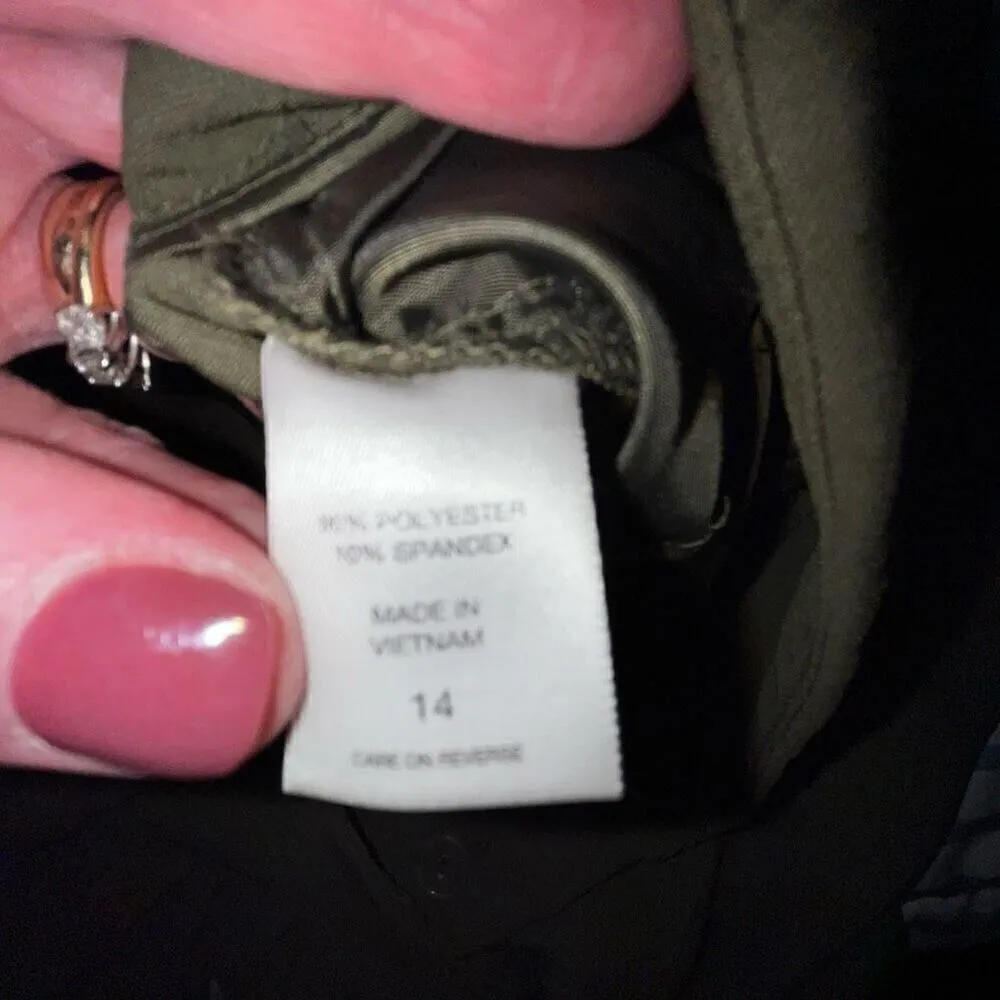 7th‎ Avenue Design army green pants NWT Green Size 14 - Image 5