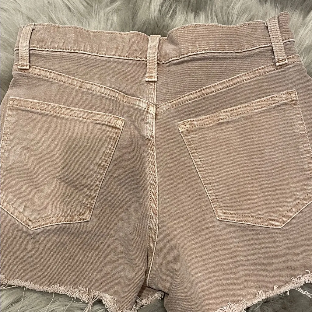 Casual Tan Denim Women Shorts gap waist 25 - Image 2