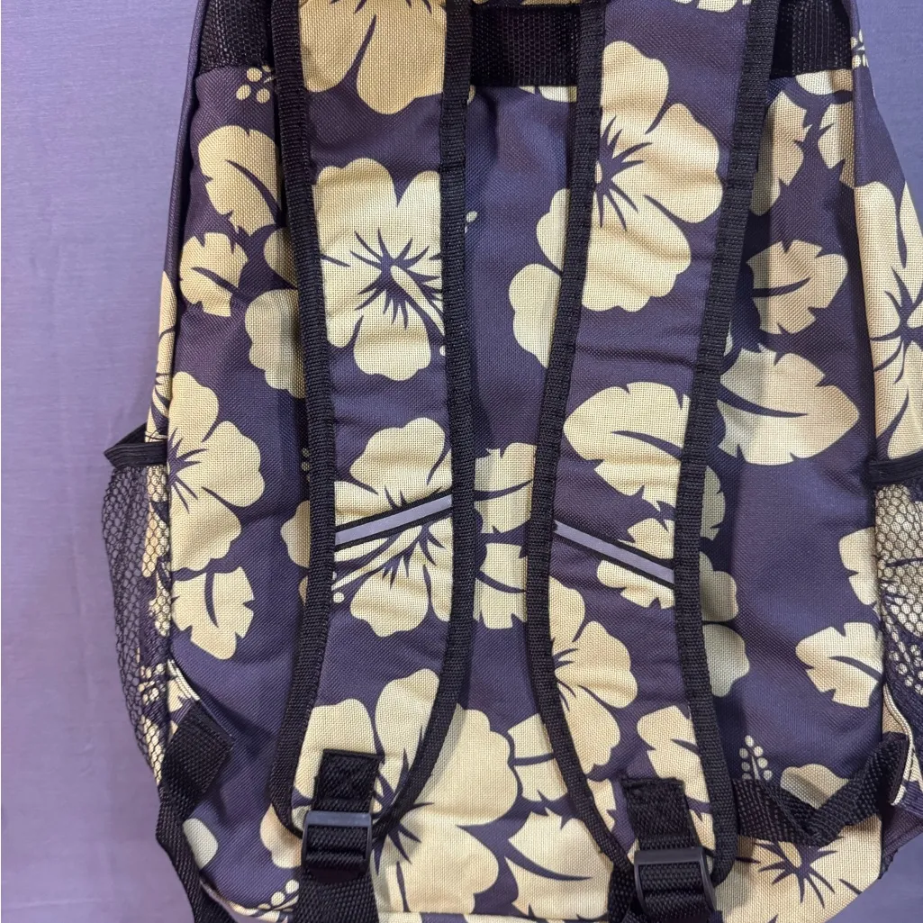Floral Black and Green Backpack - Image 2