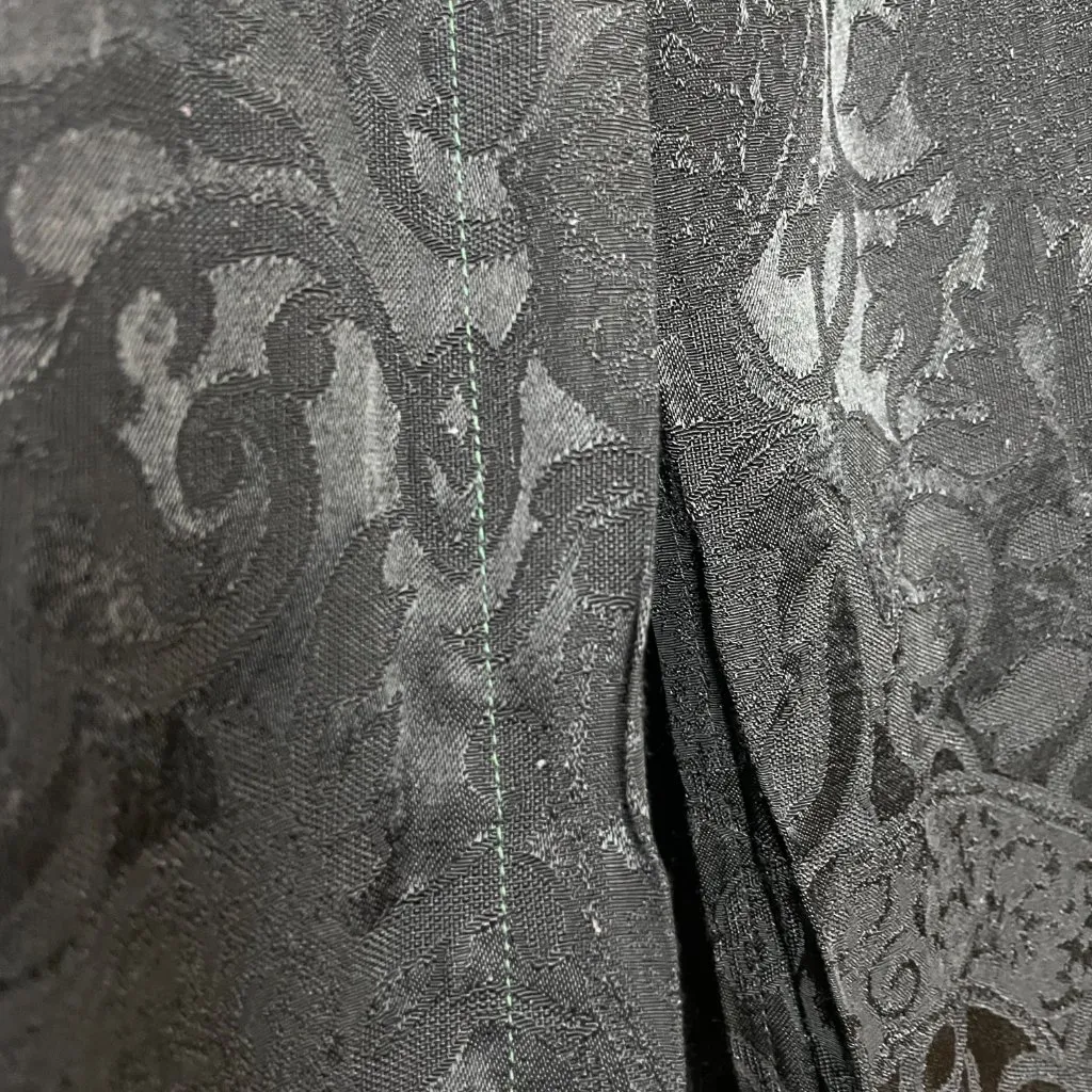 Vintage R&M Richards by Karen Kwong Jacket Long‎ Mandarin Collar Black Slits Size 16 - Image 14