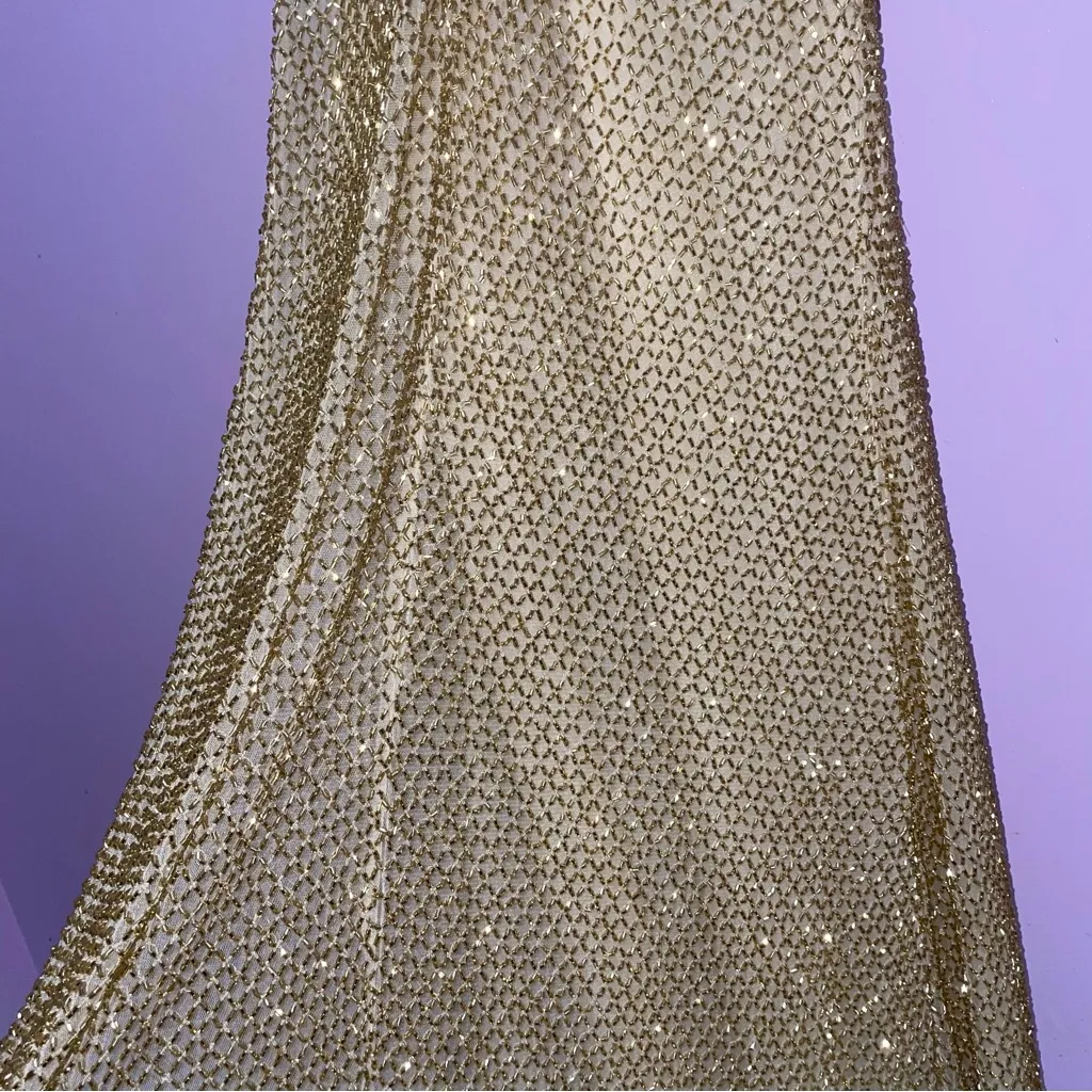 Mac Duggal 1070D Gold Evening Gown Women Size 2 Beaded Floor Length Prom Pageant - Image 13