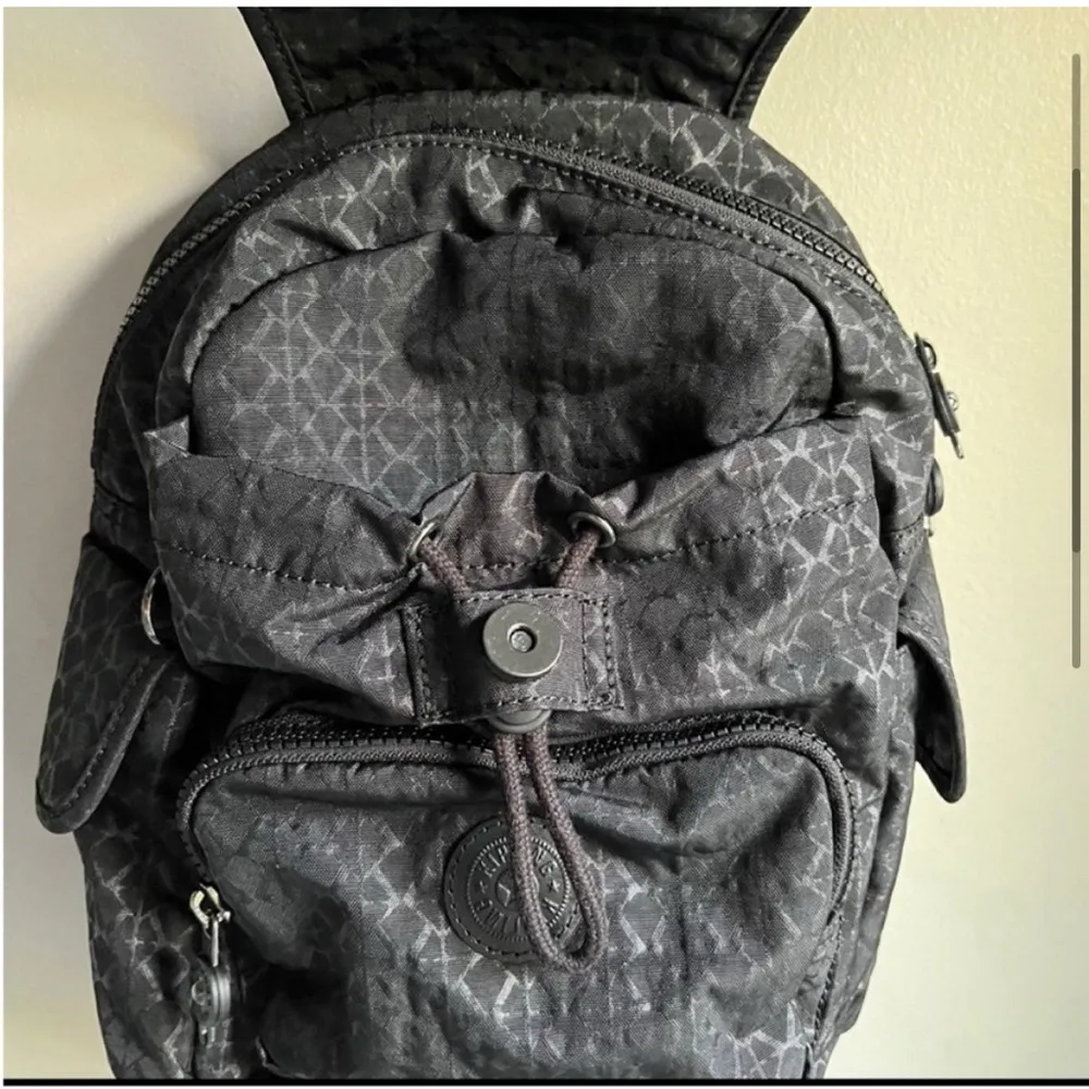 Kipling  City Mini Backpack Pattern Black with No Monkey - Image 4