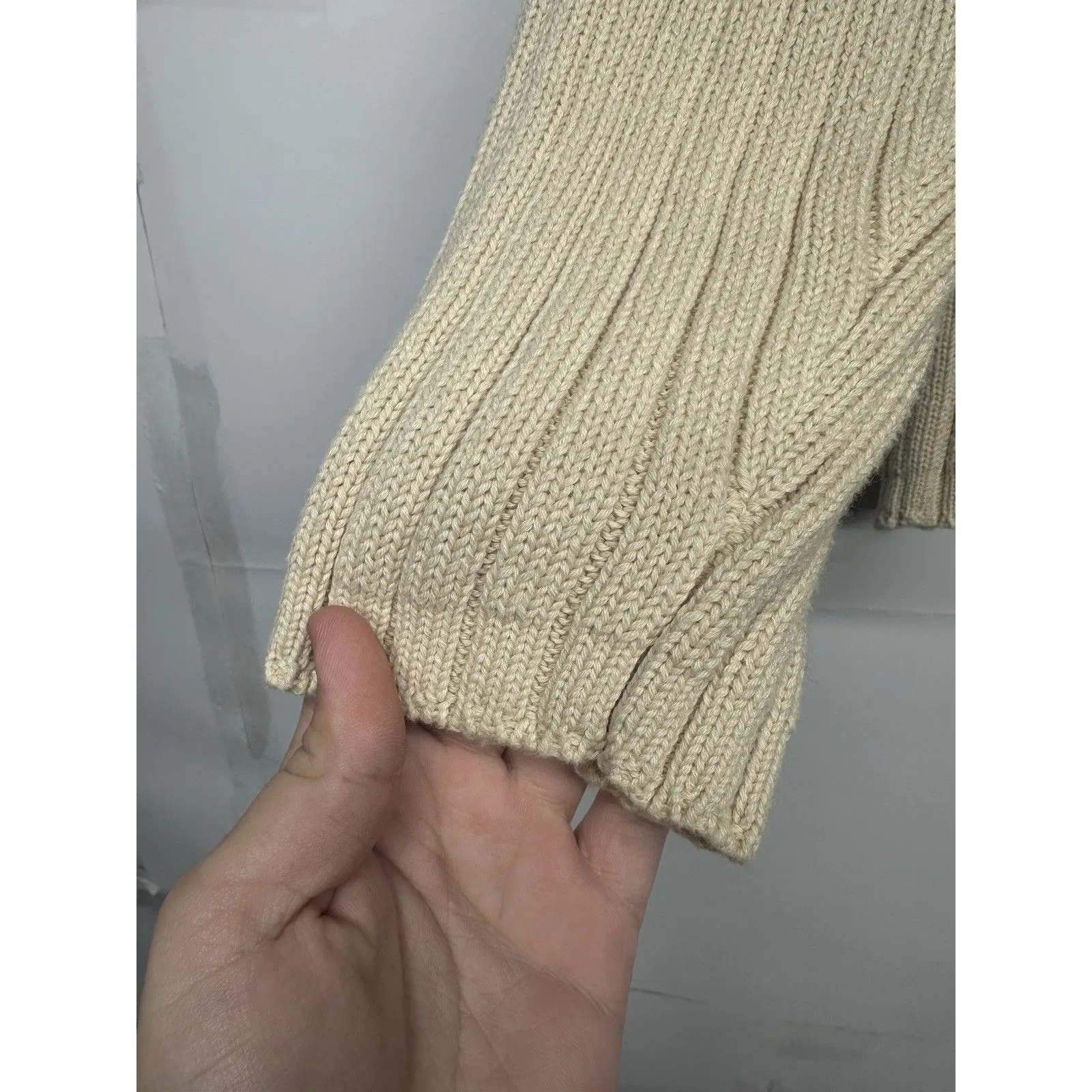 Architect Women’s L Beige Ribbed Zip - Image 3