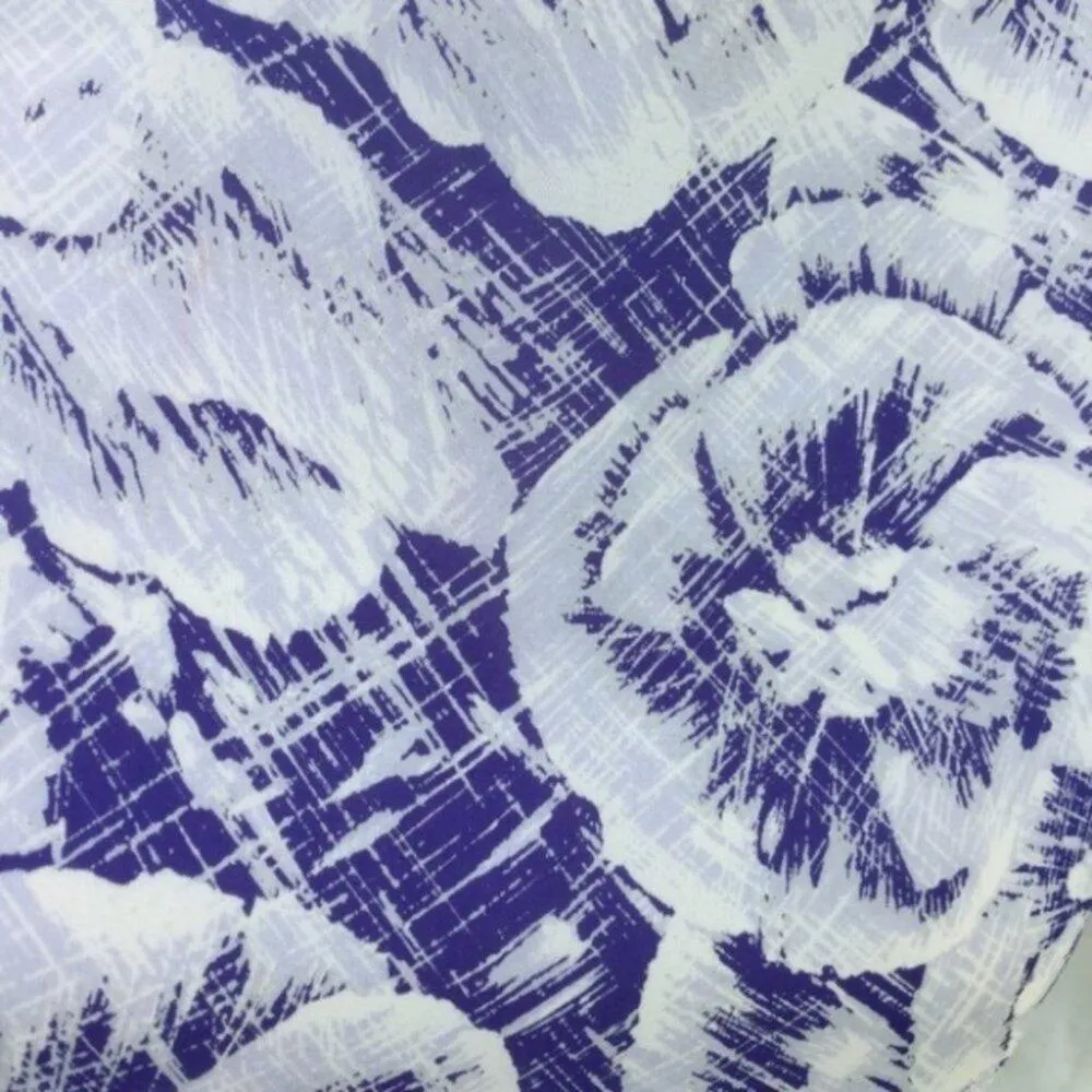 New Raves Vintage Size 3/4 Blue Floral Maxi Long Dress Periwinkle Flowy Chic - Image 10