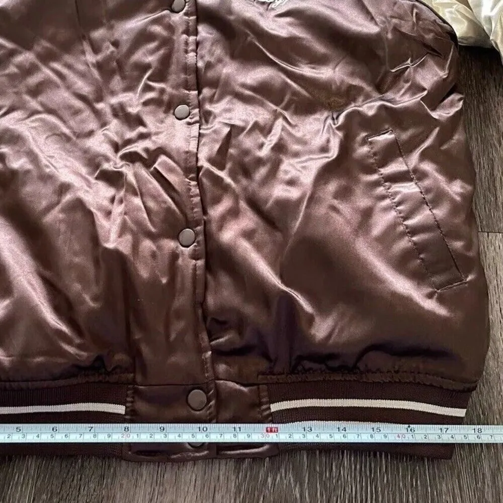 Vintage Baby Phat Puffer Bomber Jacket Satin Liner White Stones Women’s Sz 2XL - Image 6