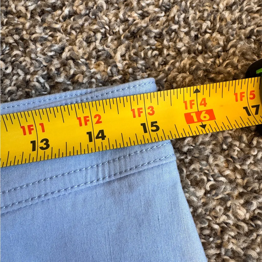 Maeve Anthropologie Blue Wide Leg Cropped Trouser Dress Pants Womens 10 Casual - Image 5