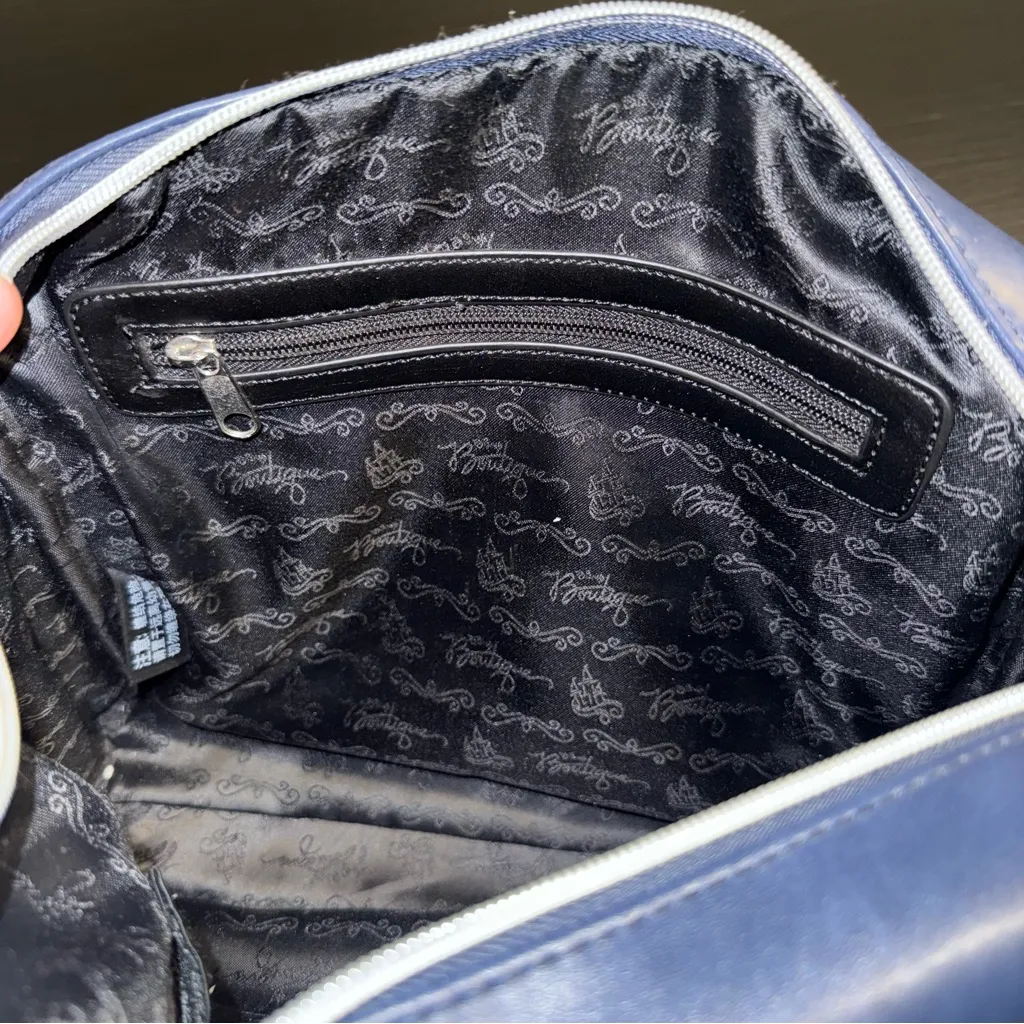 Disney kingdom boutique Blue and Black Disney sketch Bag with wallet - Image 10