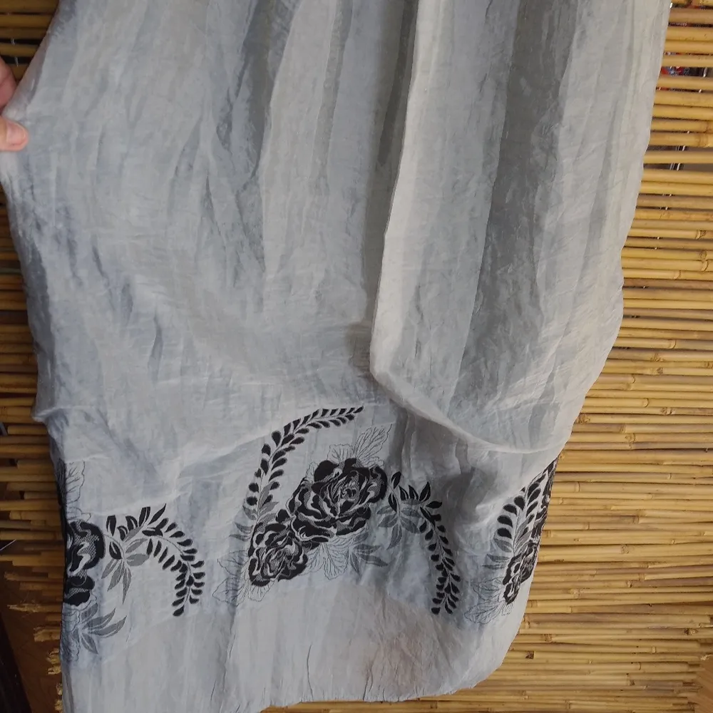 Anthropologie LAPIS 10 Strapless Smocked Top Dress in Gray Black - Image 6