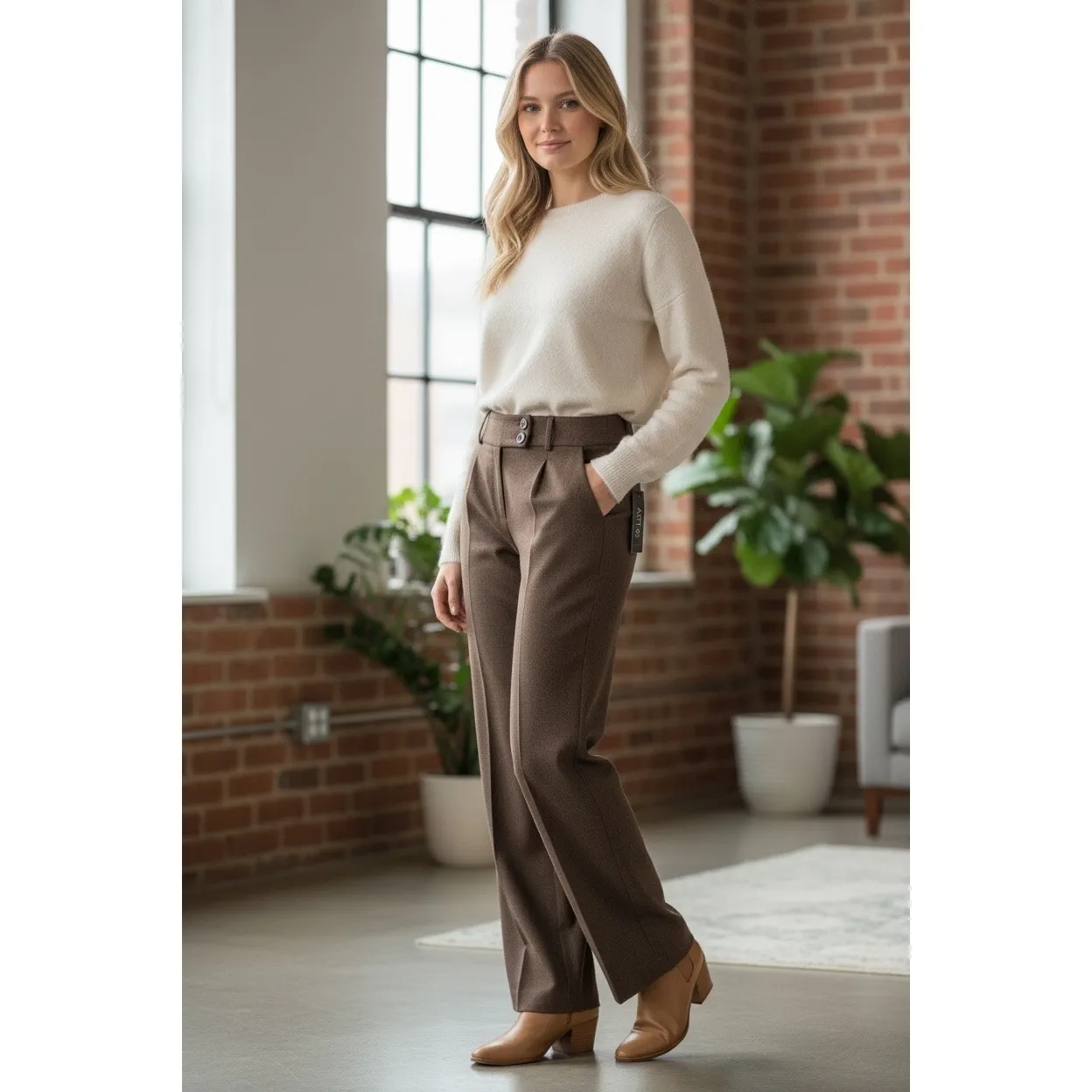 APT 9 Maxwell Brown Modern Fit Dress Pants NWT Size 8 - Image 9