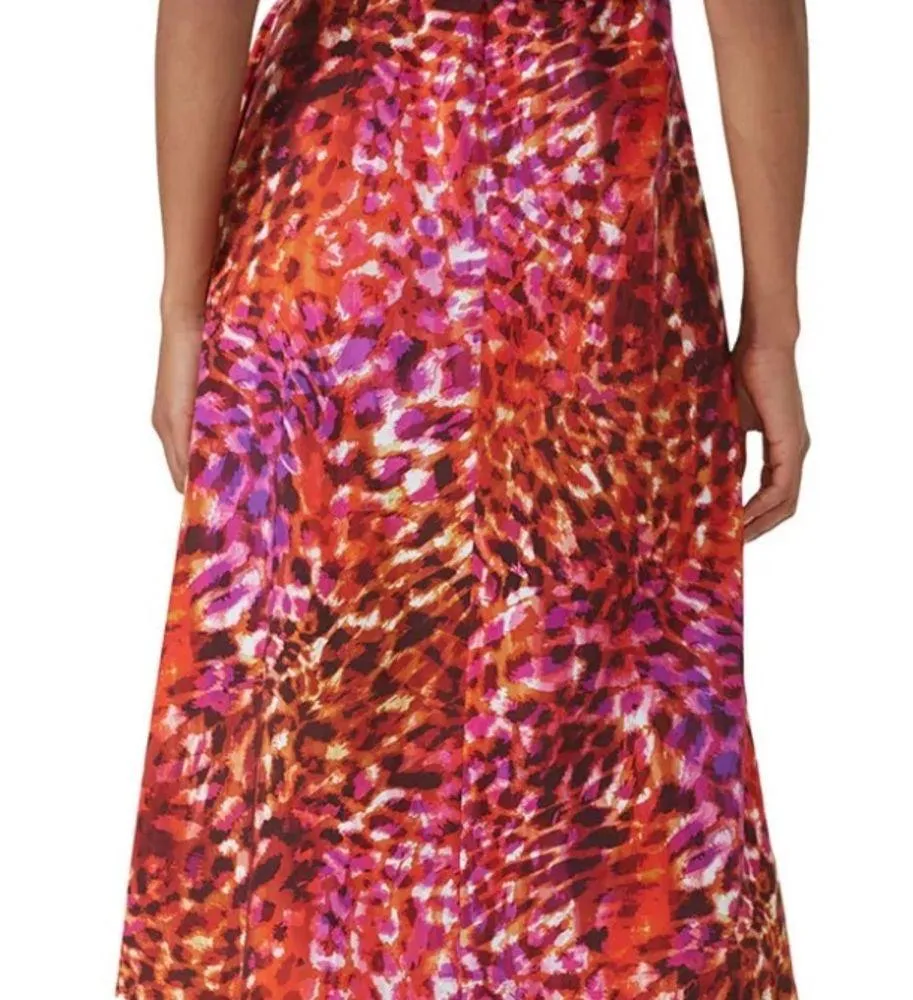Natori Ombre Animal Print Dress Rent the Runway Preloved XL $298 Pink - Image 4