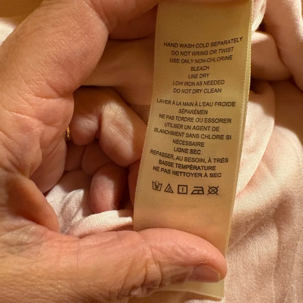 Anthropologie Pink Floral Appliqué Midi Dress - Image 13