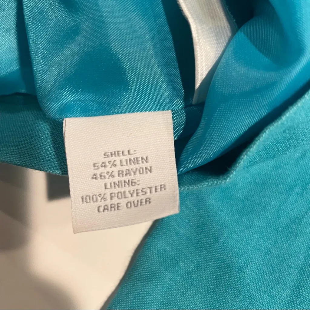 Relativity Utility Linen Blend Jacket WomenTeal Blue Size XL Lightweight  Pocket - Image 11