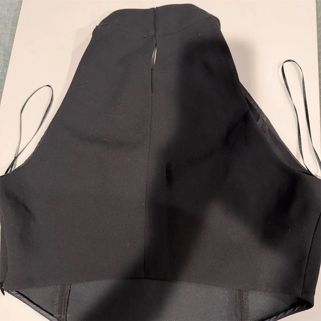 Zara Women's Black Halter Tank Top Size M Satin Effect Casual Summer - Image 3