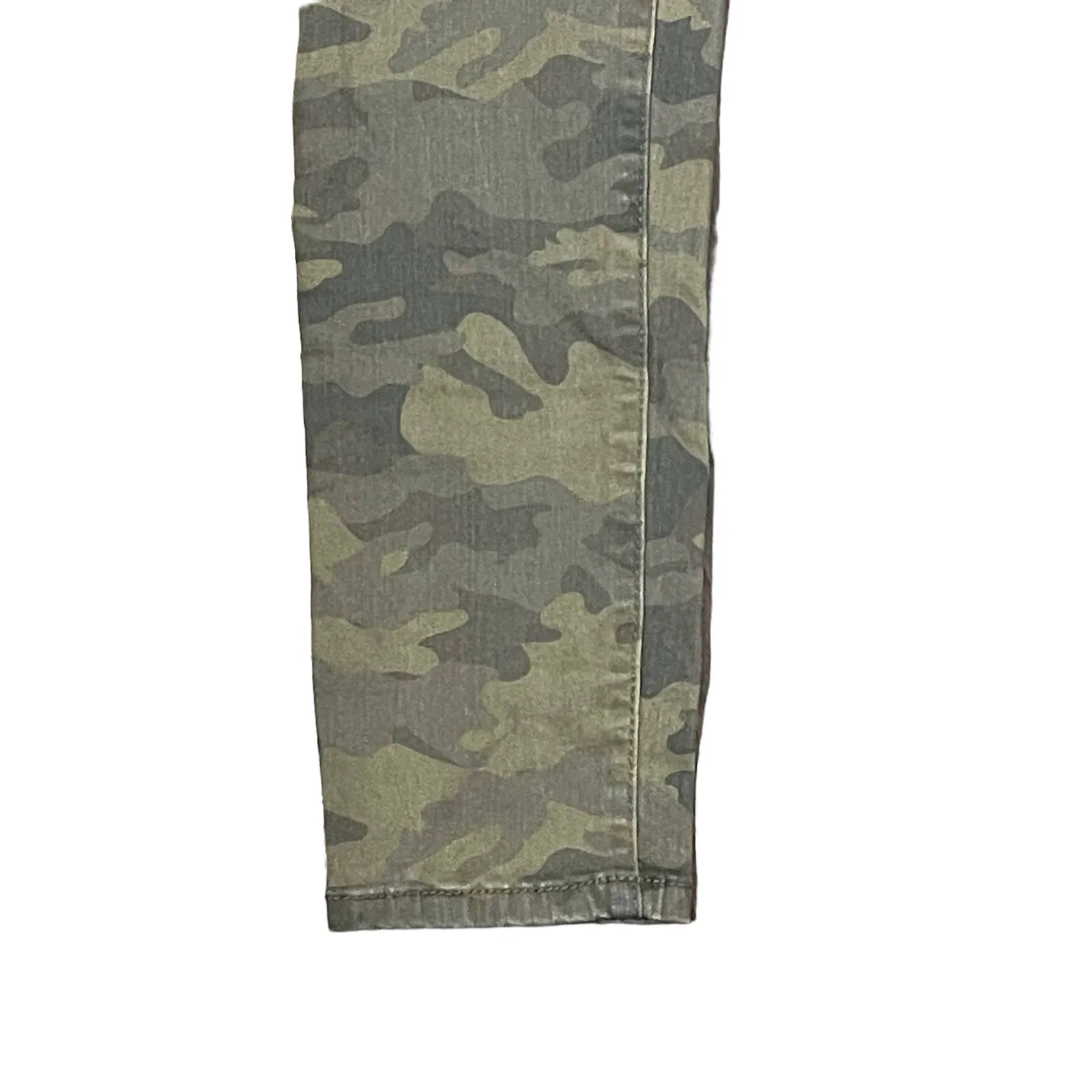 Nine West Gramercy Skinny Ankle‎ Jeans Women Size 4 Camouflage Mid-Rise Green - Image 3