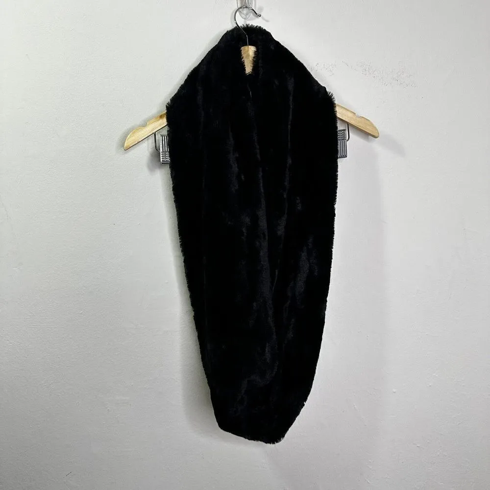Westloop West Loop Faux Fur Infinity Scarf Black One Size Winter Warm Elegant‎ - Image 8