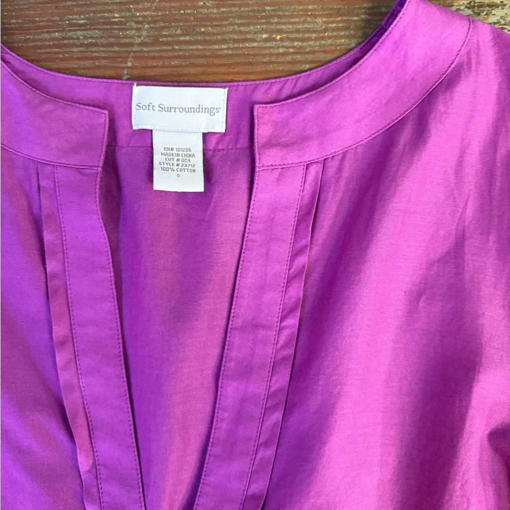 Soft Surroundings 100% Cotton Eyelet Coverup Dress ~ Size Small 💚🍄 - Image 5