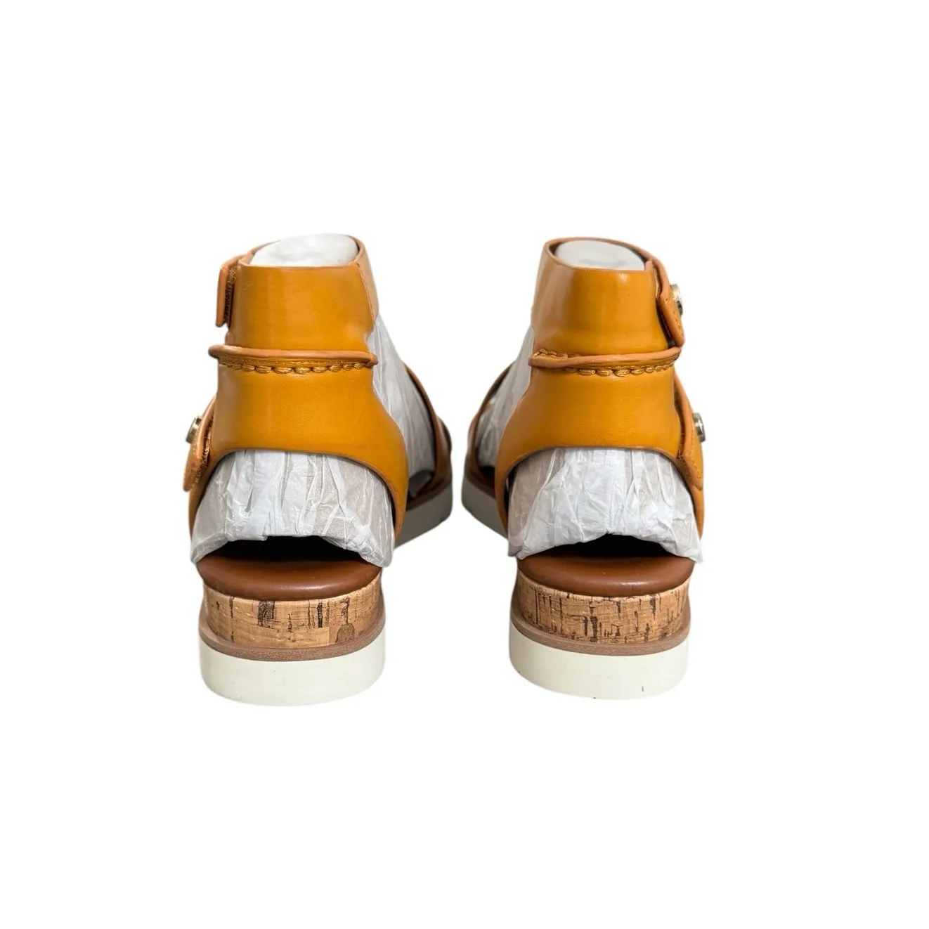 New! Franco Sarto Daven Gladiator Sandals in Mustard - Size 7.5 / EU 37.5 - Image 7