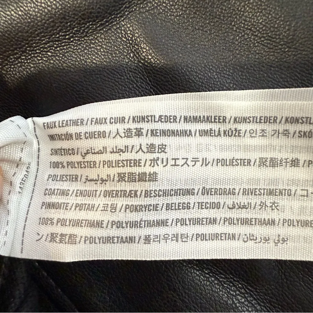 Abercrombie & Fitch Scarlett Vegan Leather Mini Skirt Women’s Small Black Grunge - Image 6