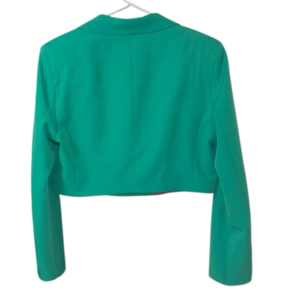 Dramee Green Cropped Blazer(Size 46) - Image 3