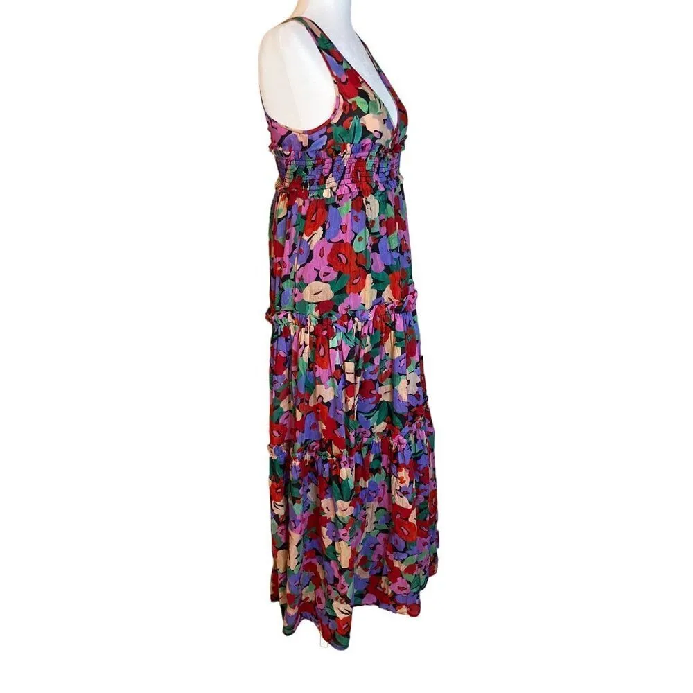 Nicholas Myla Maxi Dress in Multicolor 2 Womens Long Floral Gown Black - Image 6