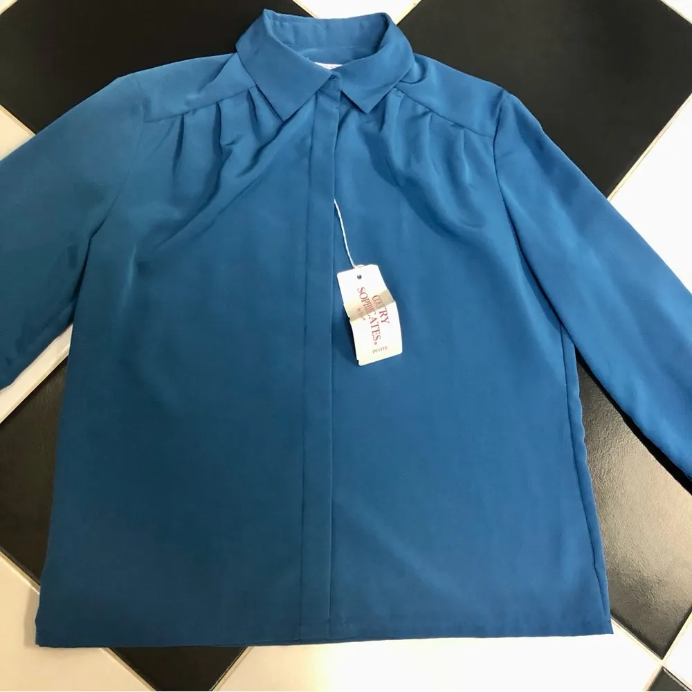 NWT Vintage 80s Pendleton Blouse Country Sophisticates DEADSTOCK Petite sz L - Image 3