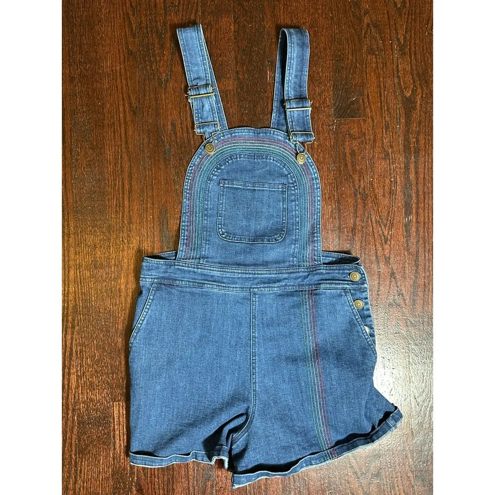 Modthcloth Bouncing Over the Rainbow Shortalls Size 8 - Image 6