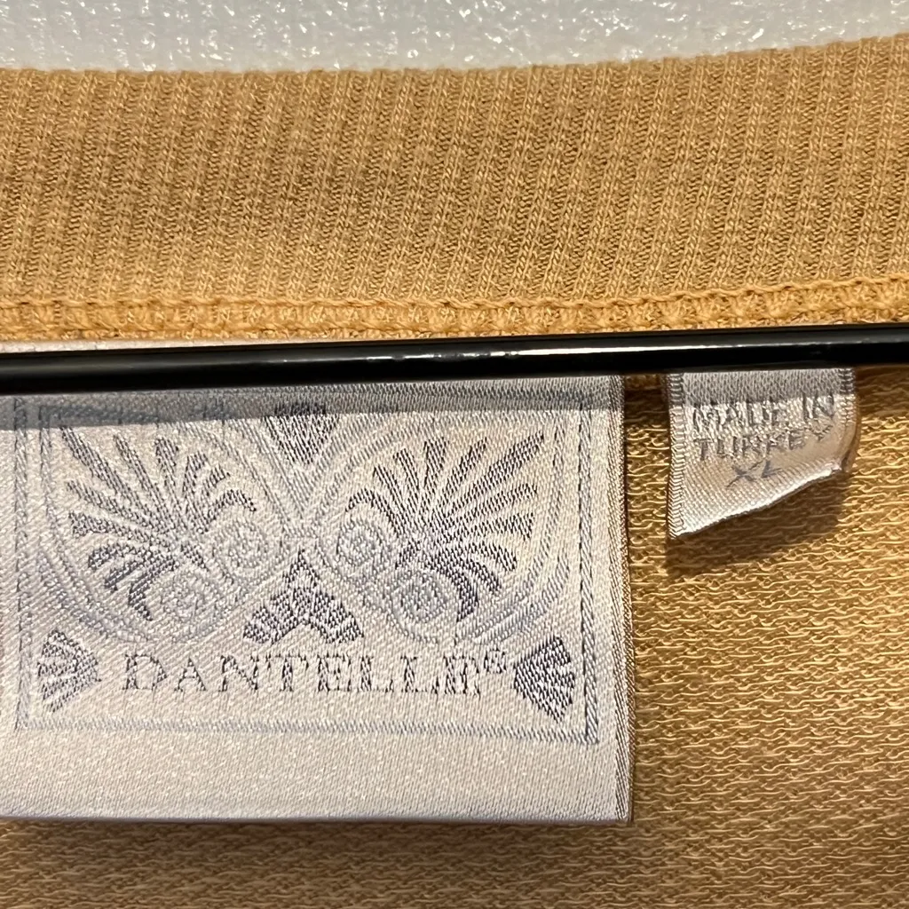 DANTELLE Women’s Tan & Brown Ombre Tie Dye Wide Neck Long Sleeve Tunic Top - Image 3