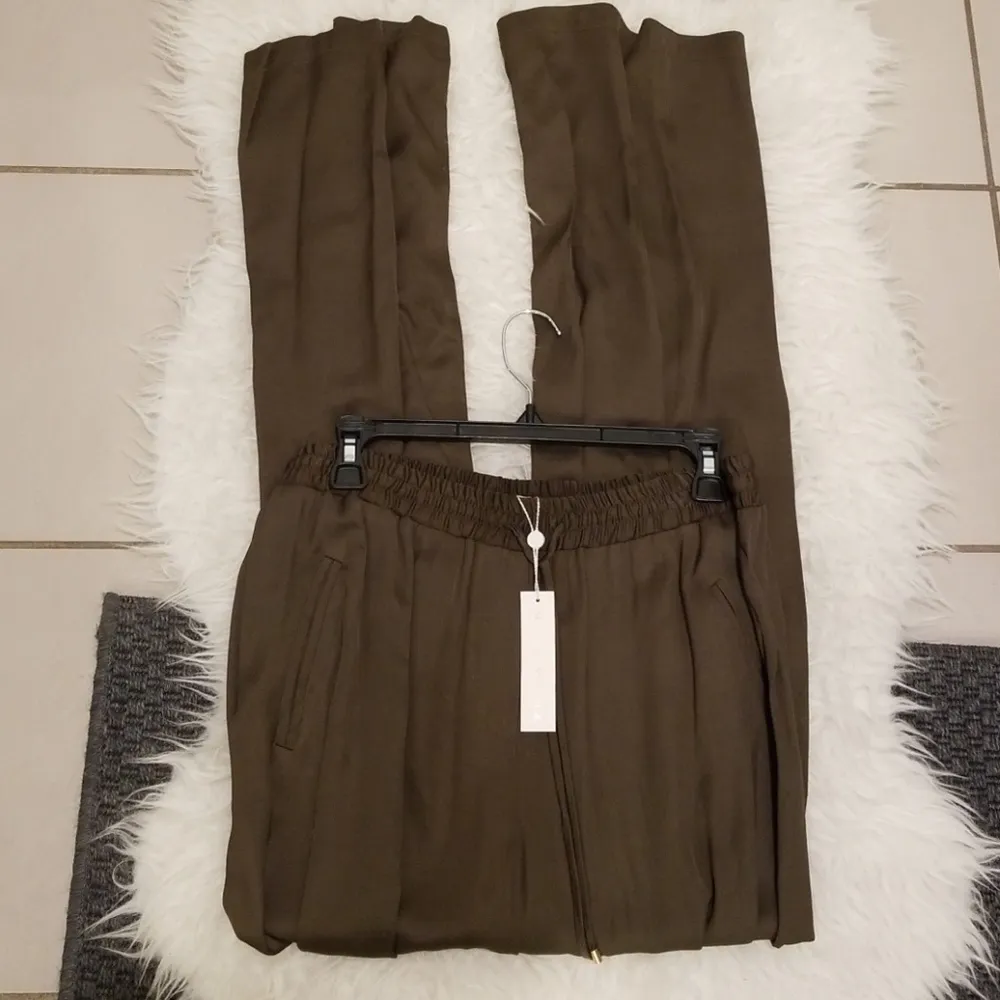 💕TRINA TURK💕 Adonia Wide-Leg Palazzo Pants Olive Green Large L NWT - Image 7