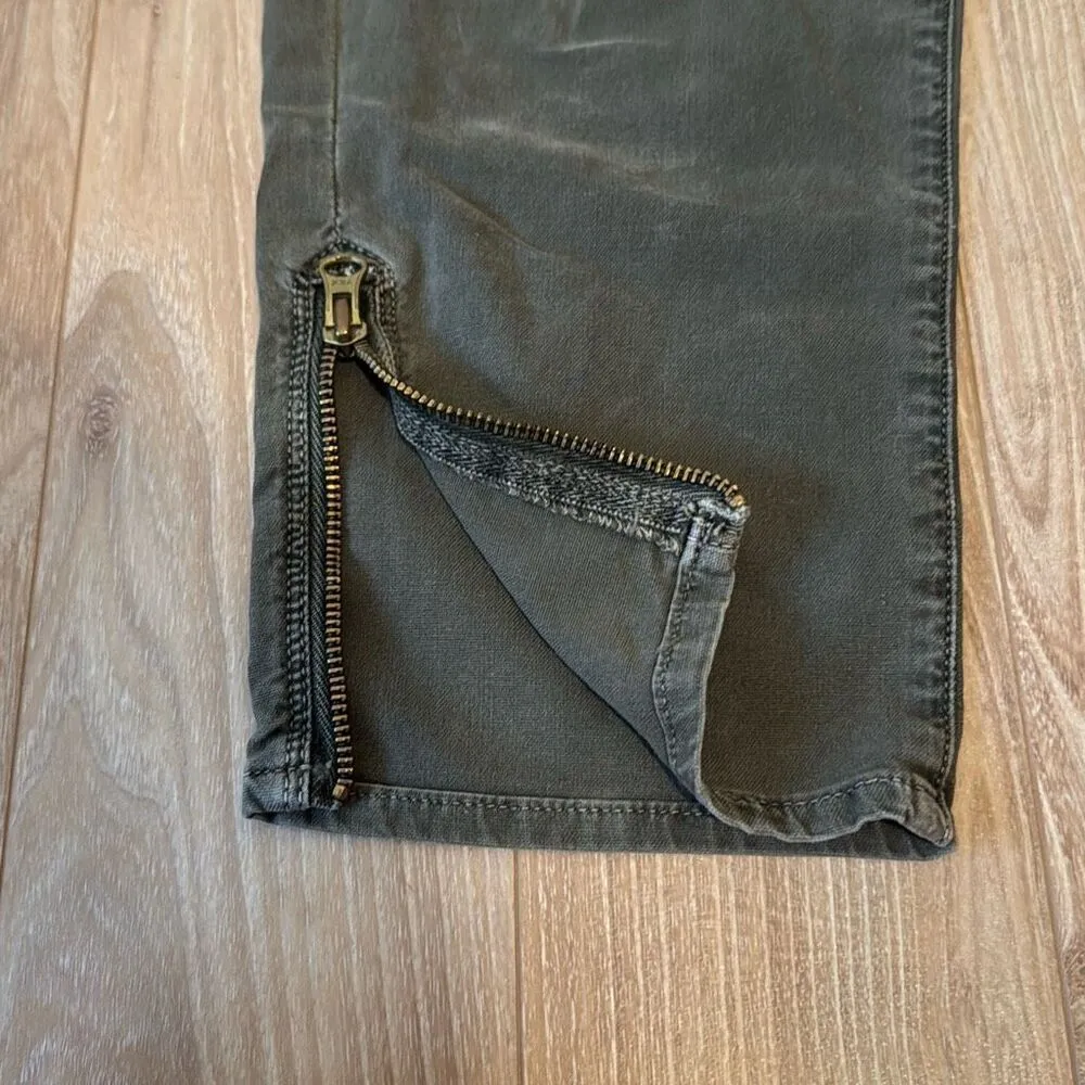 7 for all mankind jeans women's olive green/gray jeans size 30 - Image 2