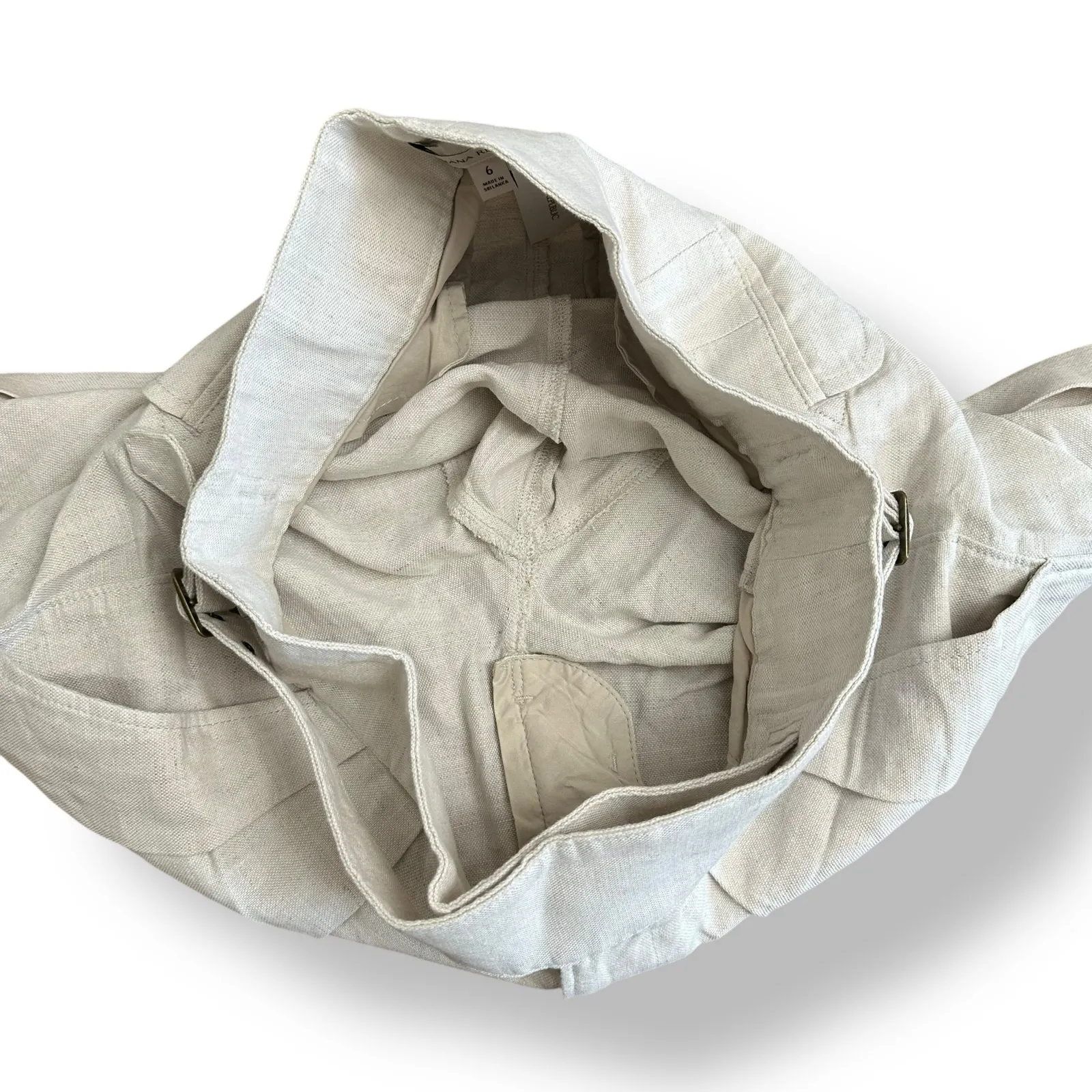 Banana Republic Linen Blend High Rise Pleated Shorts Size 6 Belted Beige‎ NWT - Image 8