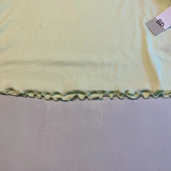 BP Womens Lettuce Edge Sleeveless Tank Top - Green Crop Top -‎ Size XS - Image 5