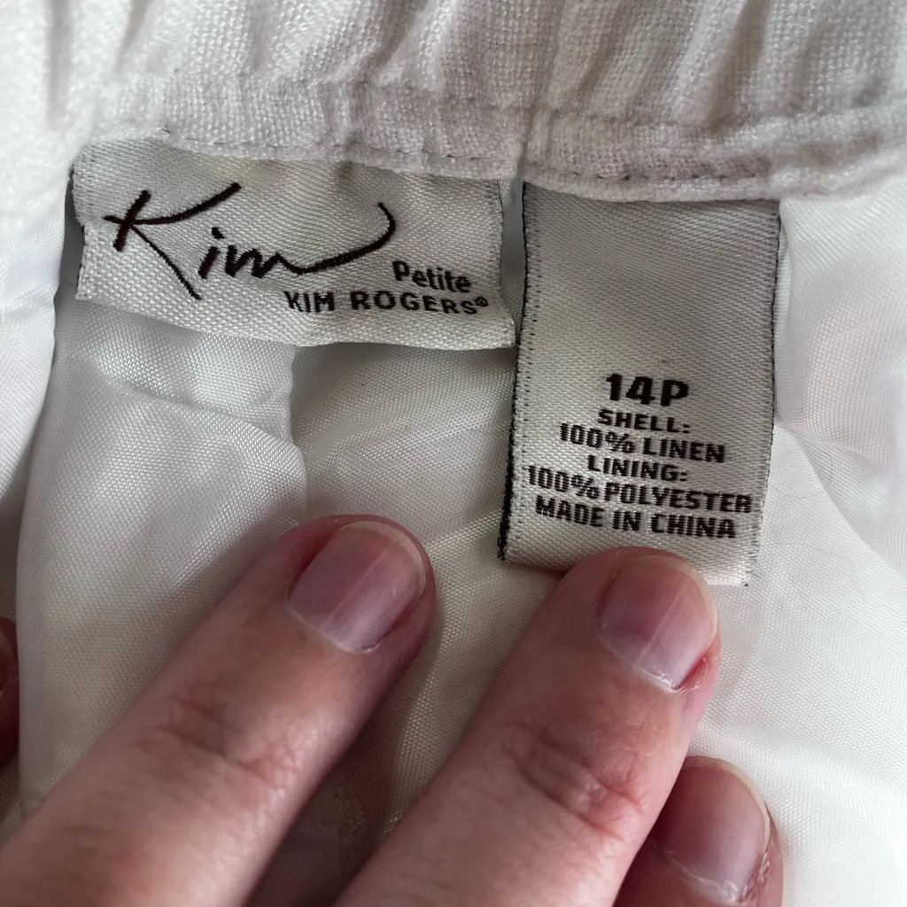 Kim Rogers White Linen Pants - Image 4