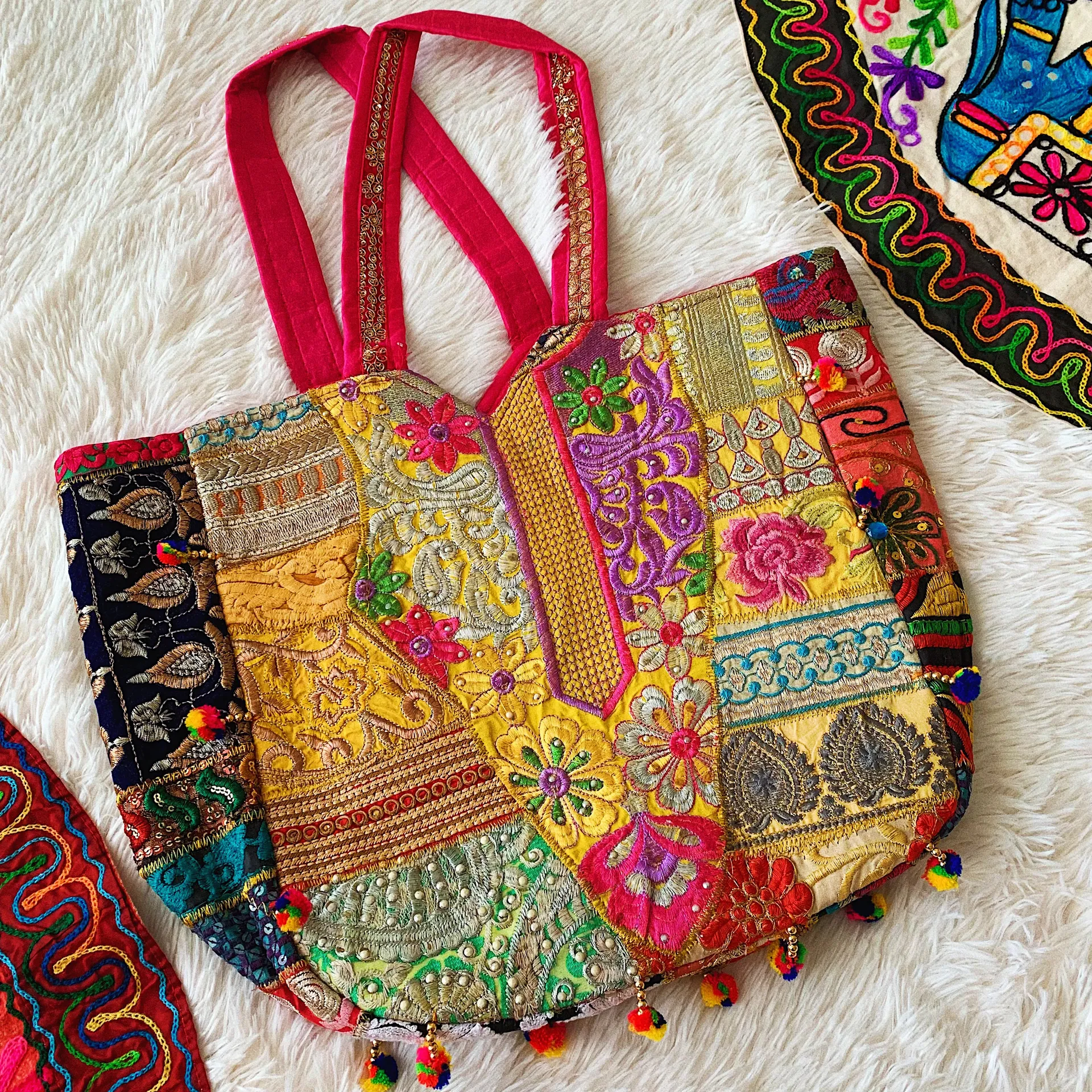 Rare Jaipuri Hand Stitched Boho Tote - Image 2