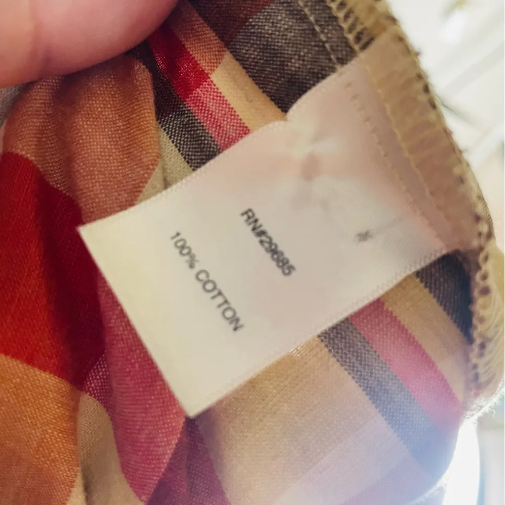 Pendleton woman’s plaid cotton button front long sleeve shirt size petit XL - Image 5