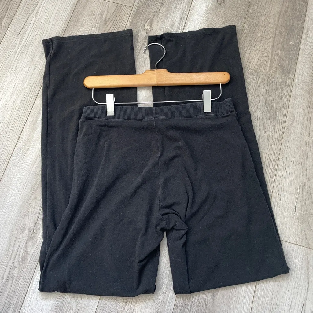 Skims Lounge Pants cotton jersey straight leg womens Black (small) stretch comfy - Image 5